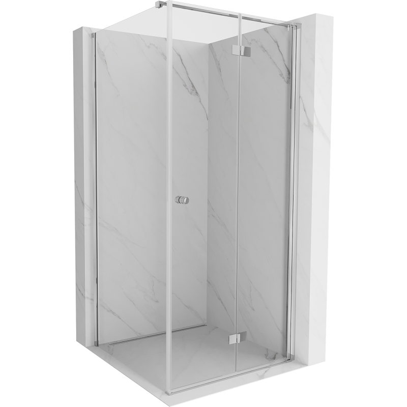 Mexen Mist-F cabine de douche pliable droite 100 x 100 cm, transparent, chrome - 8A6T-100-100-01-00-P