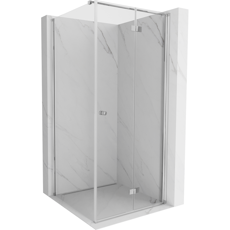 Mexen Mist-F T douchecabine inklapbaar rechts 120 x 120 cm, transparant, chroom - 8A6T-120-120-01-00-P
