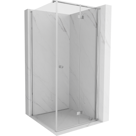 Mexen Mist-F T douchecabine inklapbaar rechts 120 x 120 cm, transparant, chroom - 8A6T-120-120-01-00-P