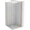 Mexen Mist-F right folding shower cabin 80 x 80 cm, transparent, gold - 8A6T-080-080-50-00-P
