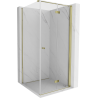 Mexen Mist-F T opvouwbare douchecabine rechts 80 x 80 cm, transparant, goud - 8A6T-080-080-50-00-P