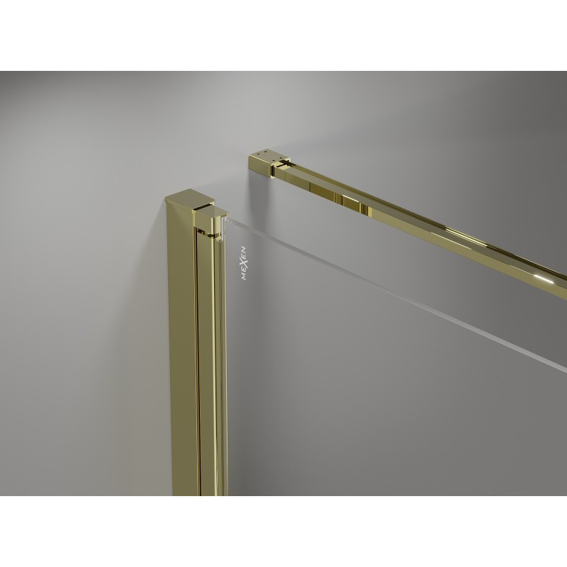 Mexen Mist-F kabina prysznicowa składana prawa 85 x 80 cm, transparent, złota - 8A6T-085-080-50-00-P