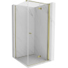 Mexen Mist-F T cabine de douche pliante droite 100 x 100 cm, transparent, doré - 8A6T-100-100-50-00-P