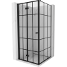 Mexen Mist-F T folding shower cabin left 90 x 90 cm, black grid, black - 8A6T-090-090-70-77-L