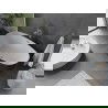 Mexen Olea vrijstaande badkuip design 170 x 80 cm, wit/zwart, overloop chroom - 52821708075-01