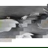 Mexen Olea vrijstaande badkuip patroon 170 x 80 cm, wit/zwart, witte overloop - 52821708075-20