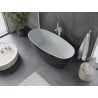 Mexen Olea baignoire autoportante motif 170 x 80 cm, blanc/noir, trop-plein blanc - 52821708075-20