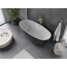 Mexen Olea freestanding bathtub pattern 170 x 80 cm, white/black, gold overflow - 52821708075-50