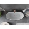 Mexen Olea freistehende Badewanne Design 170 x 80 cm, weiß/schwarz, Überlauf Roségold - 52821708075-60