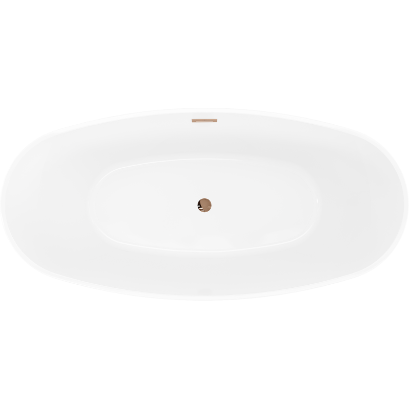 Mexen Olea freestanding bathtub pattern 170 x 80 cm, white/black, overflow rose gold - 52821708075-60