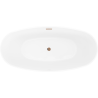 Mexen Olea freistehende Badewanne Design 170 x 80 cm, weiß/schwarz, Überlauf Roségold - 52821708075-60