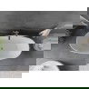 Mexen Olea vrijstaande badkuip patroon 170 x 80 cm, wit/zwart, overloop geborsteld koper - 52821708075-65