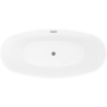 Mexen Olea vrijstaand bad model 170 x 80 cm, wit/zwart, overloop gun gray geborsteld - 52821708075-66