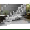 Mexen Olea vrijstaand bad model 170 x 80 cm, wit/zwart, overloop gun gray geborsteld - 52821708075-66