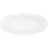 Mexen Olea freistehende Badewanne Design 170 x 80 cm, weiß/schwarz, Überlauf gebürstetes Nickel - 52821708075-97