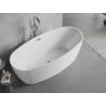 Mexen Lira Freestanding Bathtub Pattern 170 x 80 cm, White, Chrome Overflow - 52831708000-01