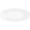 Mexen Lira freestanding bathtub pattern 170 x 80 cm, white, white overflow - 52831708000-20