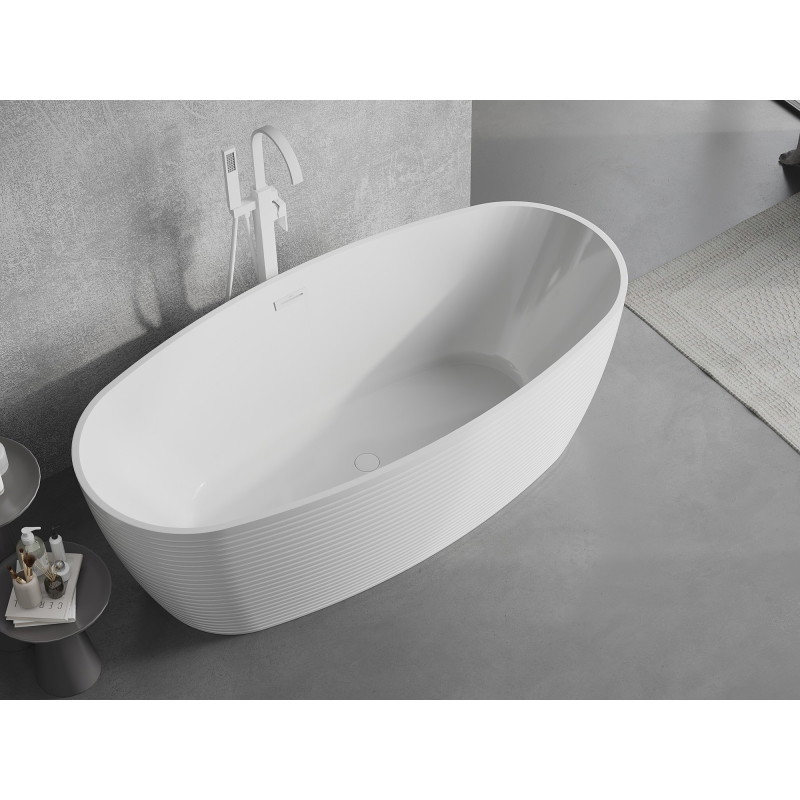 Mexen Lira freestanding bathtub pattern 170 x 80 cm, white, white overflow - 52831708000-20