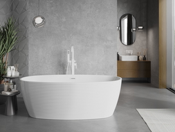 Mexen Lira vasca da bagno freestanding modello 170 x 80 cm, bianca, troppopieno bianco - 52831708000-20