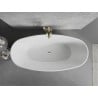 Mexen Lira freistehende Badewanne Muster 170 x 80 cm, weiß, Überlauf gold - 52831708000-50