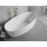 Mexen Lira freistehende Badewanne Modell 170 x 80 cm, weiß, Überlauf gold gebürstet - 52831708000-55