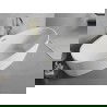 Mexen Lira vrijstaande badkuip ontwerp 170 x 80 cm, wit, overloop goud geborsteld - 52831708000-55