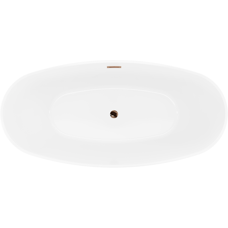 Mexen Lira vrijstaande badkuip patroon 170 x 80 cm, wit, overloop roze goud - 52831708000-60