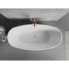 Mexen Lira freistehende Badewanne Modell 170 x 80 cm, weiß, Überlauf Roségold - 52831708000-60