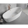 Mexen Lira freistehende Badewanne Modell 170 x 80 cm, weiß, Überlauf gebürstetes Kupfer - 52831708000-65