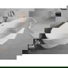 Mexen Lira vrijstaande badkuip patroon 170 x 80 cm, wit, geborsteld koper overloop - 52831708000-65