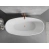 Mexen Lira freistehende Badewanne Modell 170 x 80 cm, weiß, Überlauf gebürstetes Kupfer - 52831708000-65
