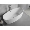 Mexen Lira wanna wolnostojąca wzór 170 x 80 cm, biała, przelew gun gray szczotkowany - 52831708000-66