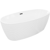 Mexen Lira freistehende Badewanne Modell 170 x 80 cm, weiß, schwarzer Überlauf - 52831708000-70