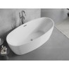Mexen Lira wanna wolnostojąca wzór 170 x 80 cm, biała, przelew gun metal - 52831708000-95