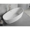 Mexen Lira freistehende Badewanne Muster 170 x 80 cm, weiß, Überlauf gebürstetes Nickel - 52831708000-97
