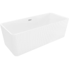 Mexen Nila freestanding fluted bathtub 170 x 75 cm, white, chrome overflow - 52841708000-01