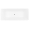 Mexen Nila freistehende, geriffelte Badewanne 170 x 75 cm, weiß, Überlauf Chrom - 52841708000-01