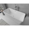 Mexen Nila freistehende, geriffelte Badewanne 170 x 75 cm, weiß, Überlauf Chrom - 52841708000-01