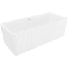 Mexen Nila free-standing ribbed bath 170 x 75 cm, white, white overflow - 52841708000-20