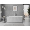 Mexen Nila bain autoportante cannelée 170 x 75 cm, blanc, trop-plein blanc - 52841708000-20