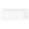 Mexen Nila bain autoportante cannelée 170 x 75 cm, blanc, trop-plein blanc - 52841708000-20