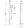 Mexen DF74 Duschset schiebbar, Chrom - 785744582-00