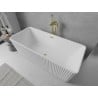 Mexen Nila freistehende geriffelte Badewanne 170 x 75 cm, weiß, Überlauf gold - 52841708000-50