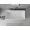 Mexen Nila iseseisev sooniline vann 170 x 75 cm, valge, kuldne harjatud ülevool - 52841708000-55