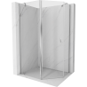 Mexen Mist fünfeckige asymmetrische Duschkabine klappbar 90 x 80 cm, transparent, Chrom - 8A8-090-080-01-00