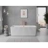Mexen Nila freestanding ribbed bathtub 170 x 75 cm, white, overflow rose gold - 52841708000-60