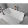 Mexen Nila freestanding ribbed bath 170 x 75 cm, white, brushed copper overflow - 52841708000-65