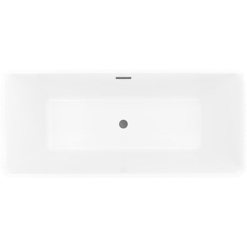 Mexen Nila bañera exenta acanalada 170 x 75 cm, blanca, rebosadero gris pistola cepillado - 52841708000-66