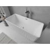 Mexen Nila freestanding fluted bath 170 x 75 cm, white, overflow brushed gun gray - 52841708000-66