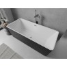 Mexen Nila samostojeća rebrasta kada 170 x 75 cm, bijela/crna, preliv krom - 52841708075-01